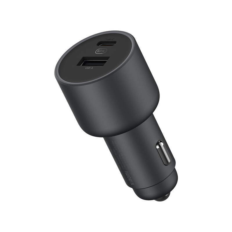 67W Car Charger (USB-A/ USB-C) - Black