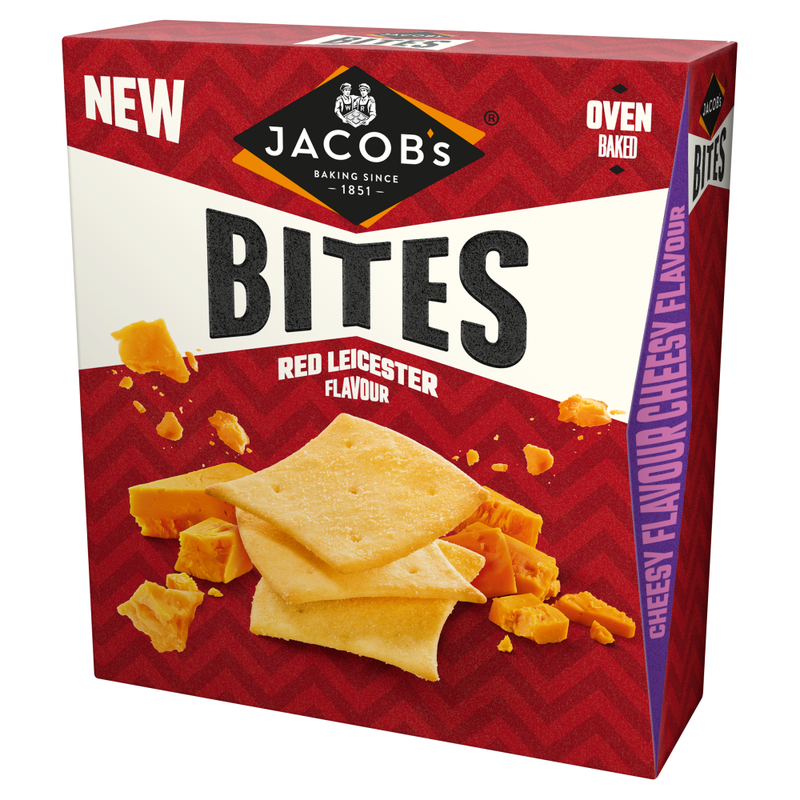 Bites Red Leicester Crackers 125g