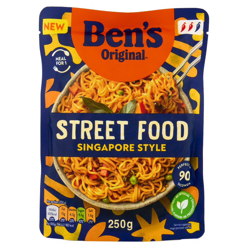 Ben's Original Street Food Singapore Noodles 250G