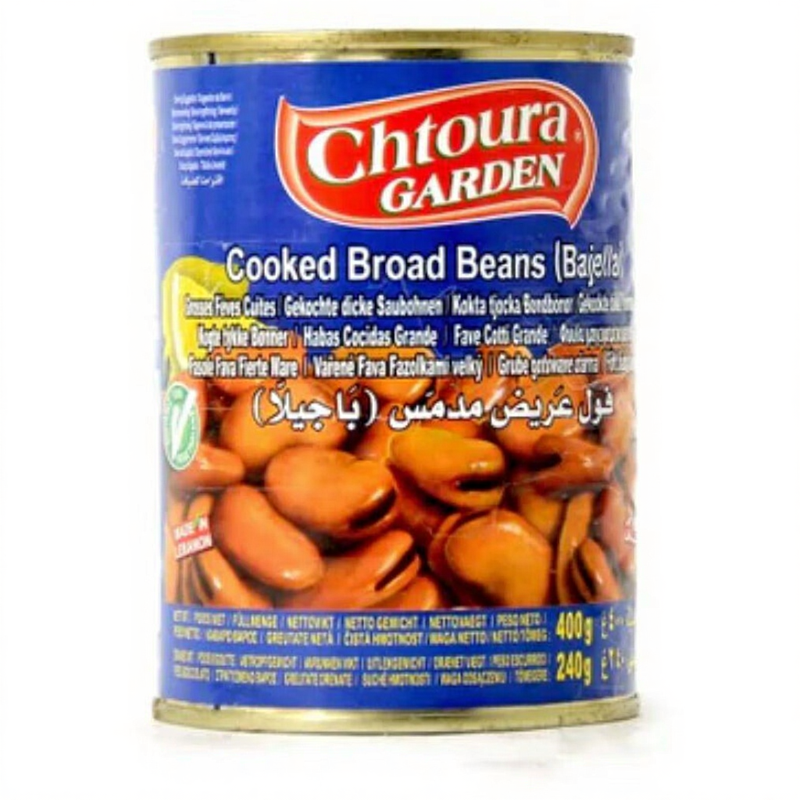Chtoura Garden Gekookte Tuinbonen in Zoutwater 400 g Turks