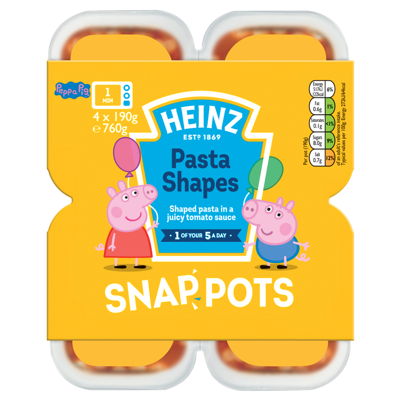 Peppa Pig Snap Pot 4 x 190g