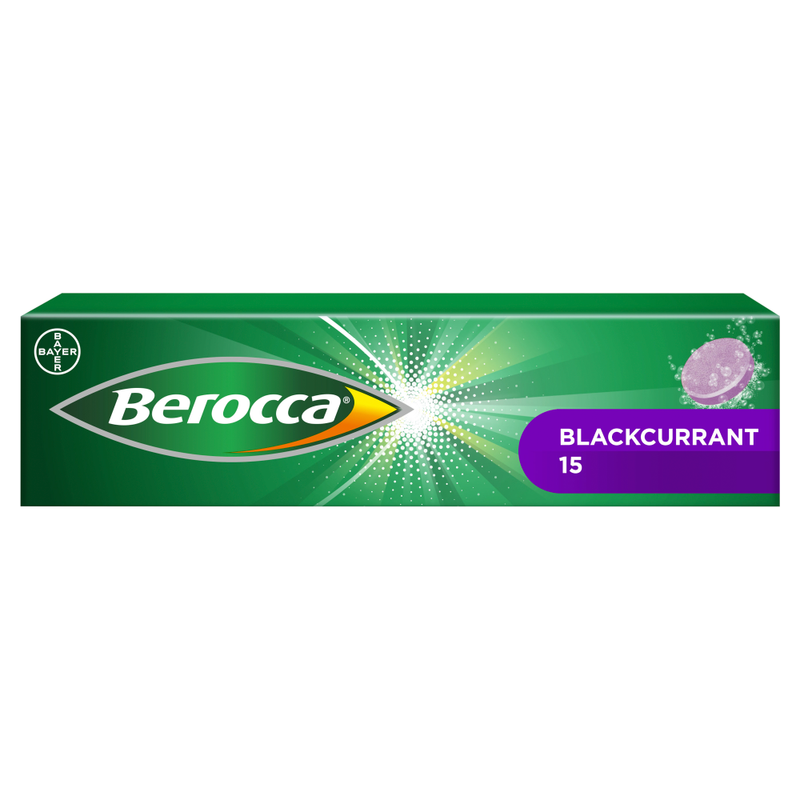Effervescent Tablets Blackcurrant Flavour Sugar Free - 15 Tablets