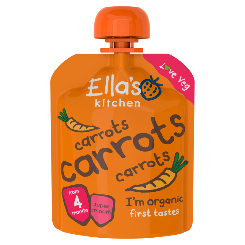 Organic Carrots First Tates Baby Pouch From 4 Months 70g
