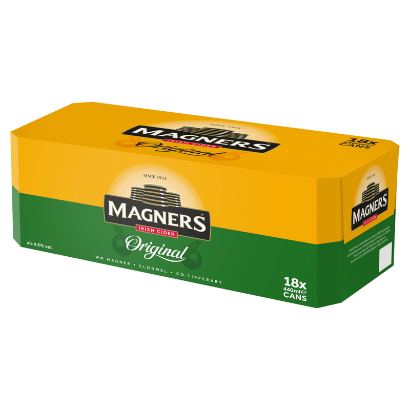Magners Light Irish Cider Original Apple 18 X 440Ml (Abv 4.5%)