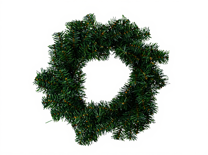 Ongebrand Kerstkrans Nepkrans - Groen, 40 cm