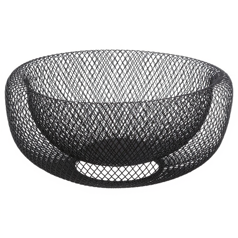 27cm Schwarzer Mesh-Obstkorb