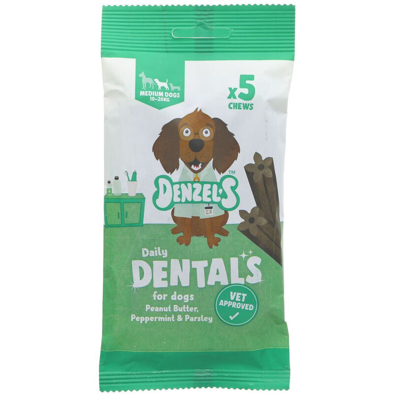 Daily Dentals -For Medium Dogs - Peanut Butter， Peppermint 5 chews