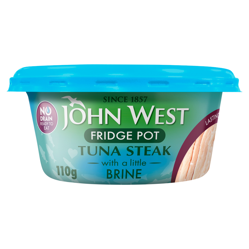 Fridge Pot No Drain Tuna Steak In Brine 110g