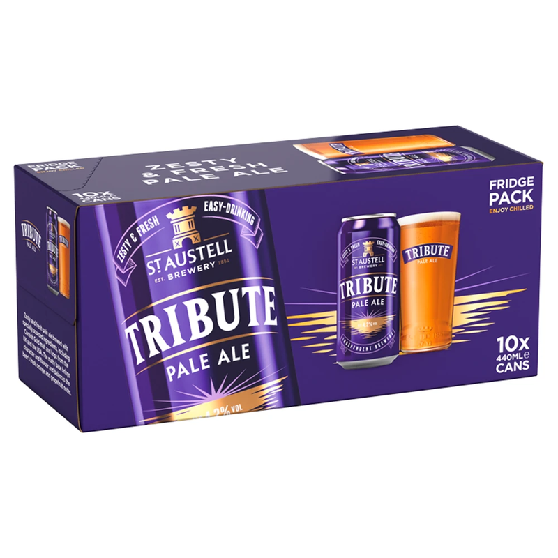 St Austell Gold/Orange/Light St. Austell Brewery Tribute Cornish Pale Ale 10 X 440Ml