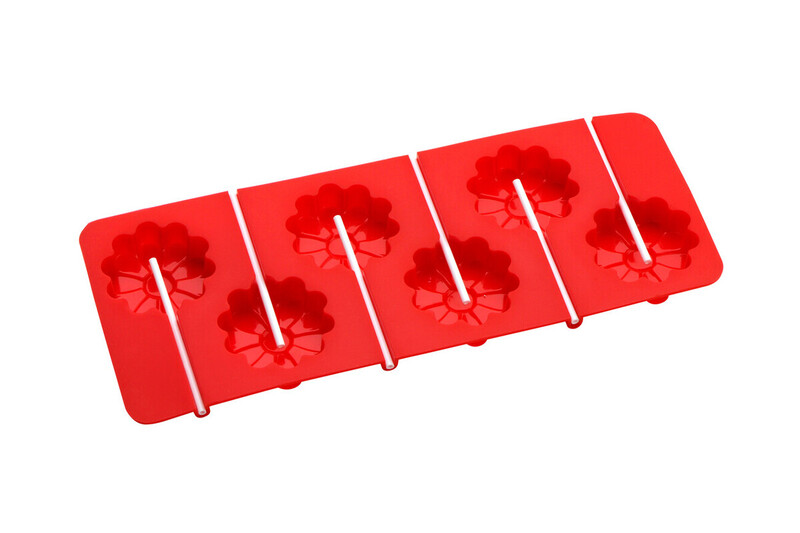 Essentials By Premier Red 6 Flower Moulds 12 Sticks Cake Pop Mould