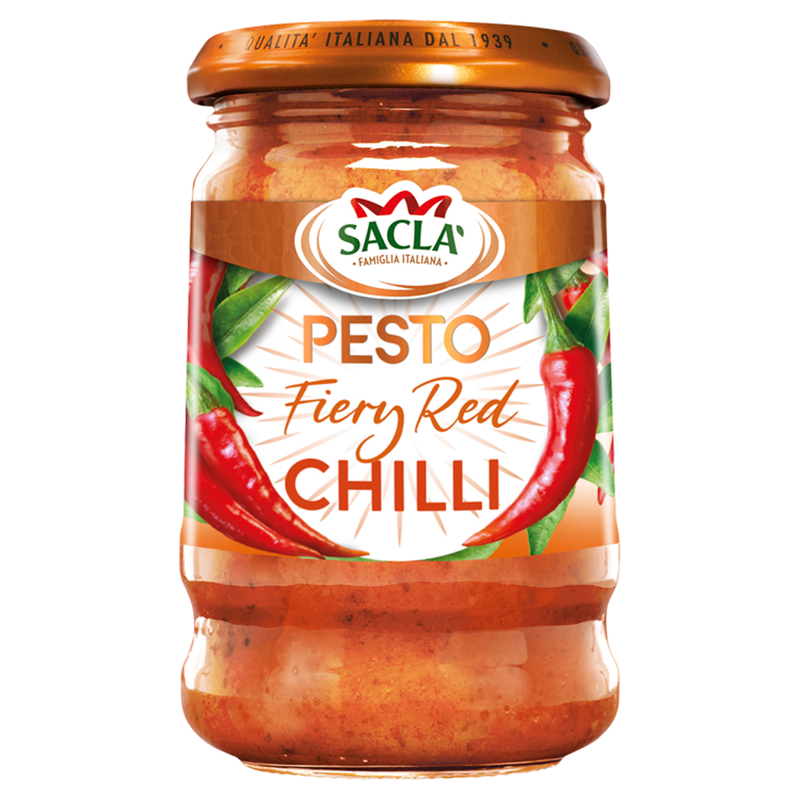 Sacla Red Fiery Chilli Pesto 190G