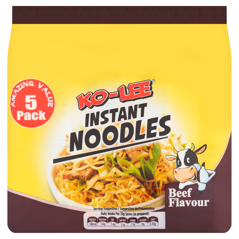 Ko-Lee Beef Instant Noodles 5 Pack 70G