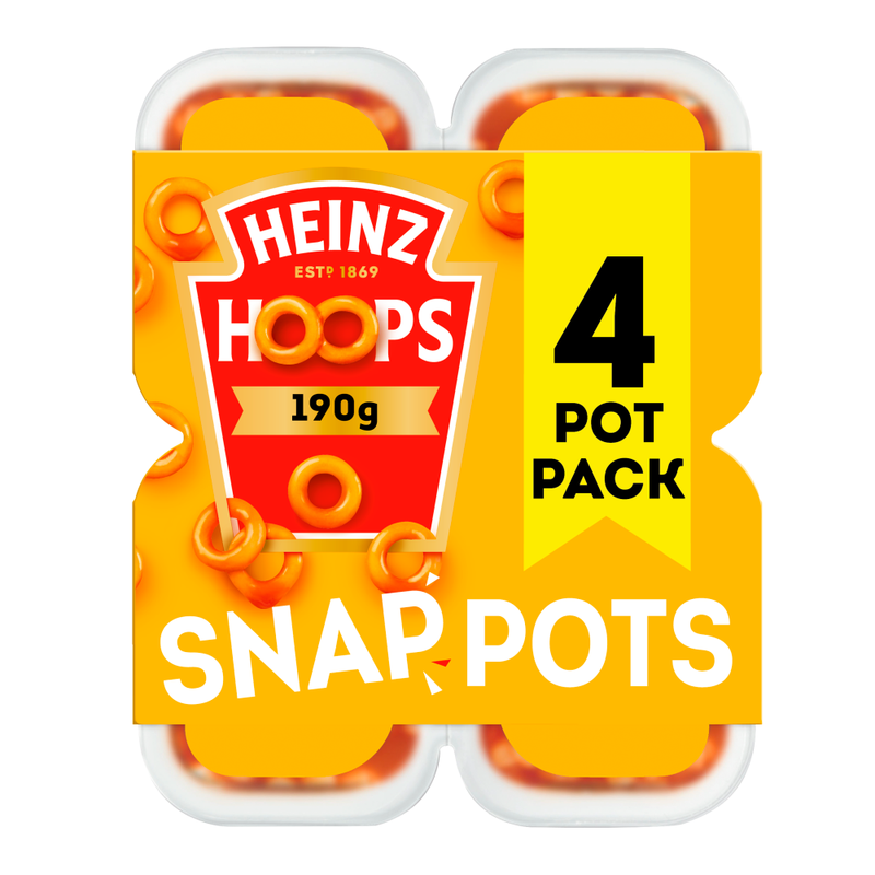 Spaghetti Hoops Snap Pots 4x190g