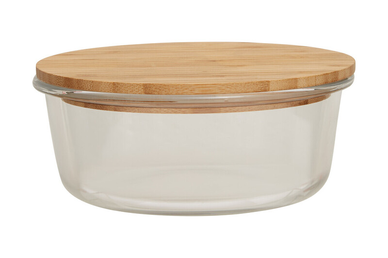 Glass Container With Bamboo Lid 950ml