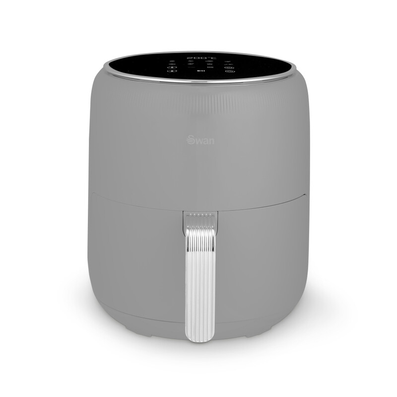 Retro Digital Air Fryer, 4.5 L, Grey, Swan Cyclone Technology, SD10513GRY