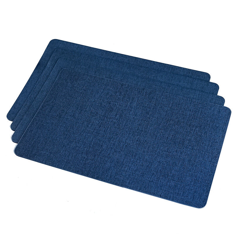 Placemats Heat Resistant Rectangle Navy 4pcs