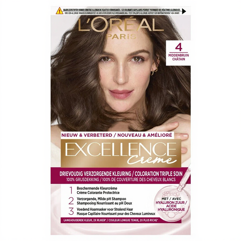 Loreal Coloration - Excellence Crème n°4 Brun Moyen