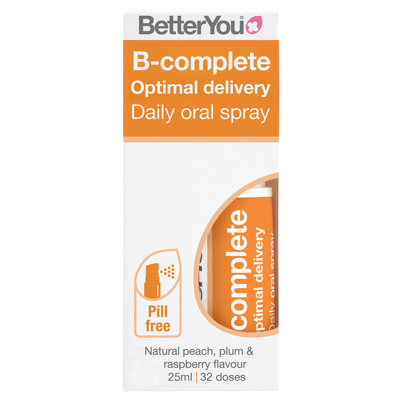 BetterYou Vitamin B Complete Daily Oral Spray peach, plum, and raspberry flavour - 25