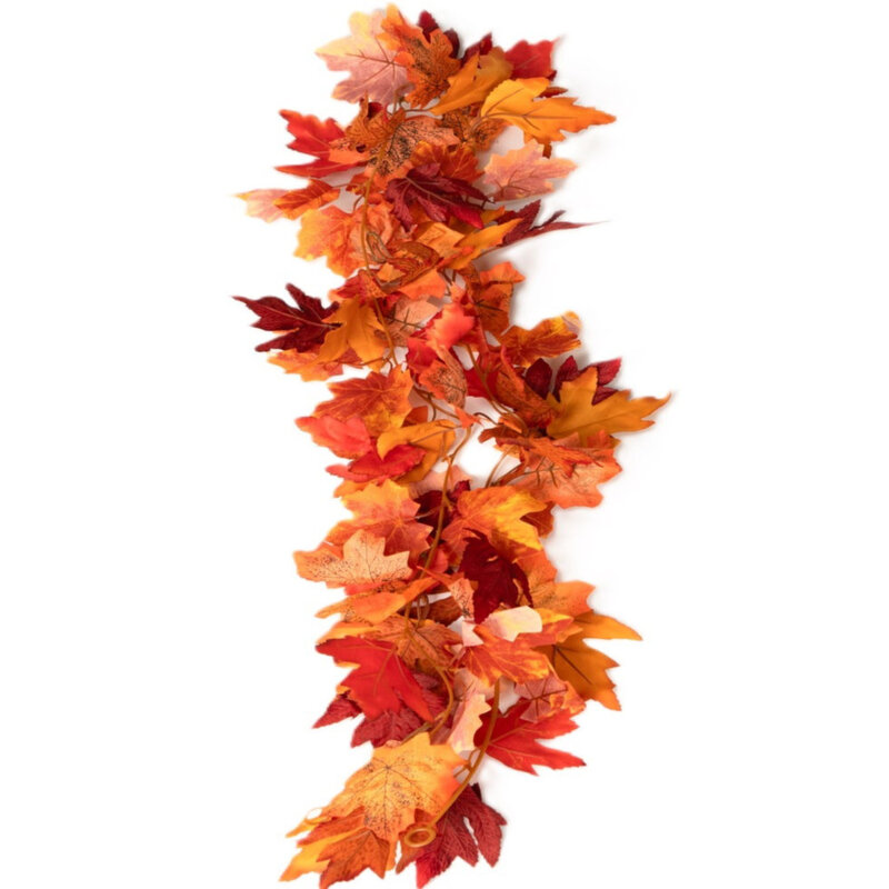 Marrybox Fall Garland Maple Leaf Orange 1.8m