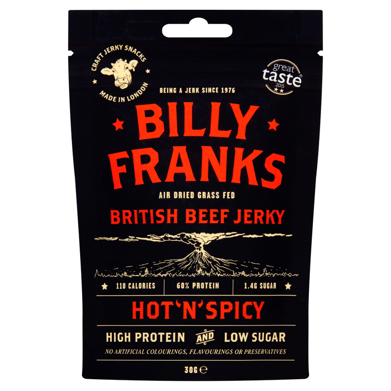 Billy Franks Hot N Spicy Beef Jerky 30G