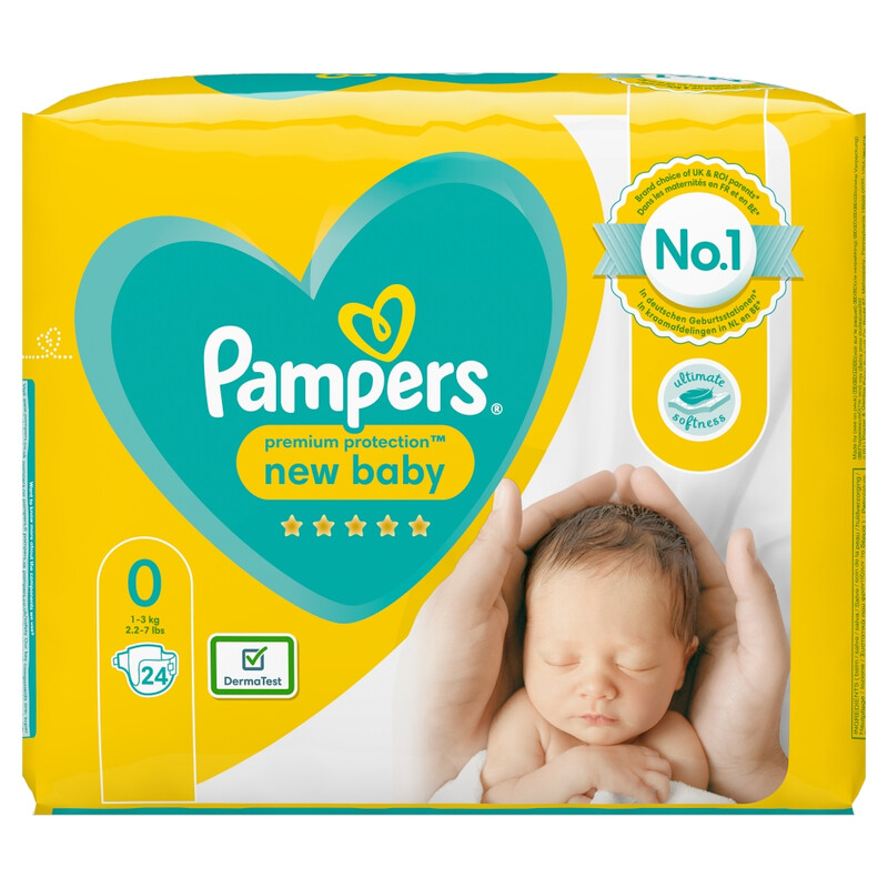 New Baby Premium Protection Nappies Size 0 24 Pack
