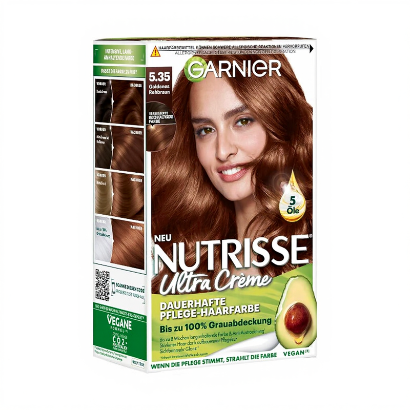 GARNIER Nutrisse Creme Pflege-Haarfarbe 5.35 Goldfuchsbraun