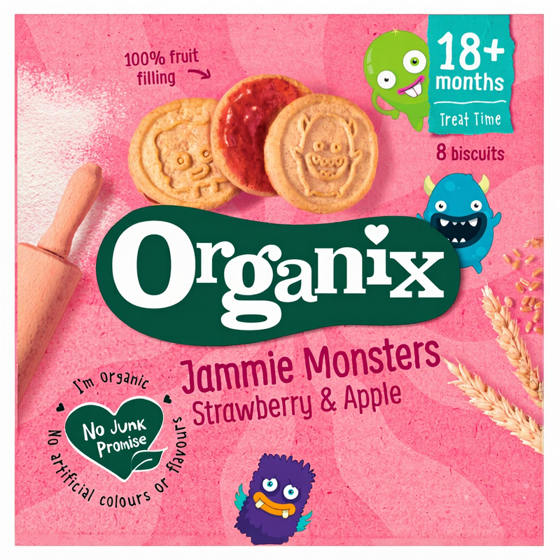 Jammie Monsters Strawberry & Apple 18+ Months 64g