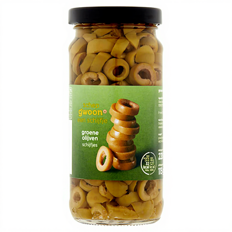 G'woon Groene Olijfplakken - 220 g