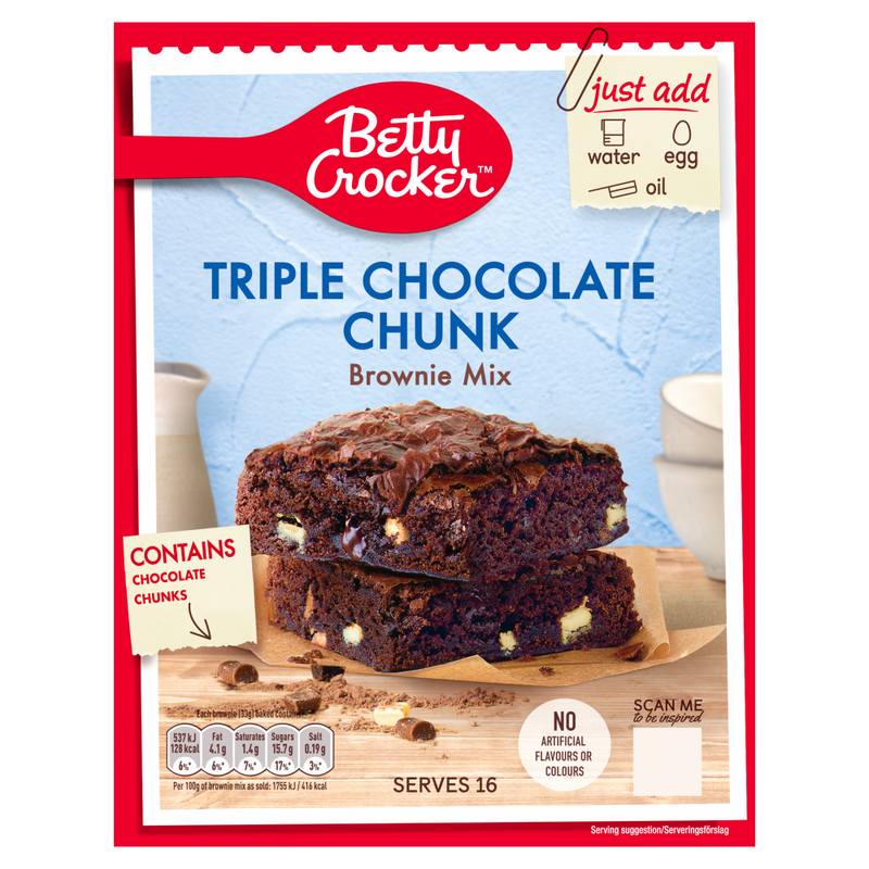 Triple Chocolate Chunk Brownie Mix 415g