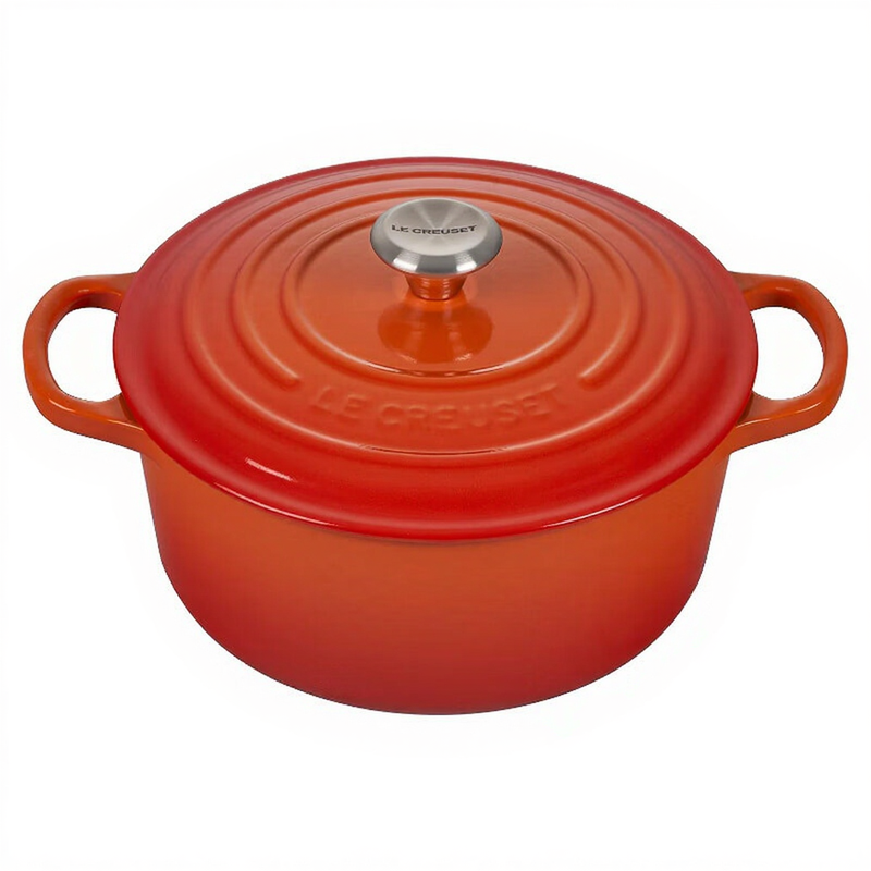 Rôtière Signature Le Creuset ronde 22cm rouge pour four (21177220902430)
