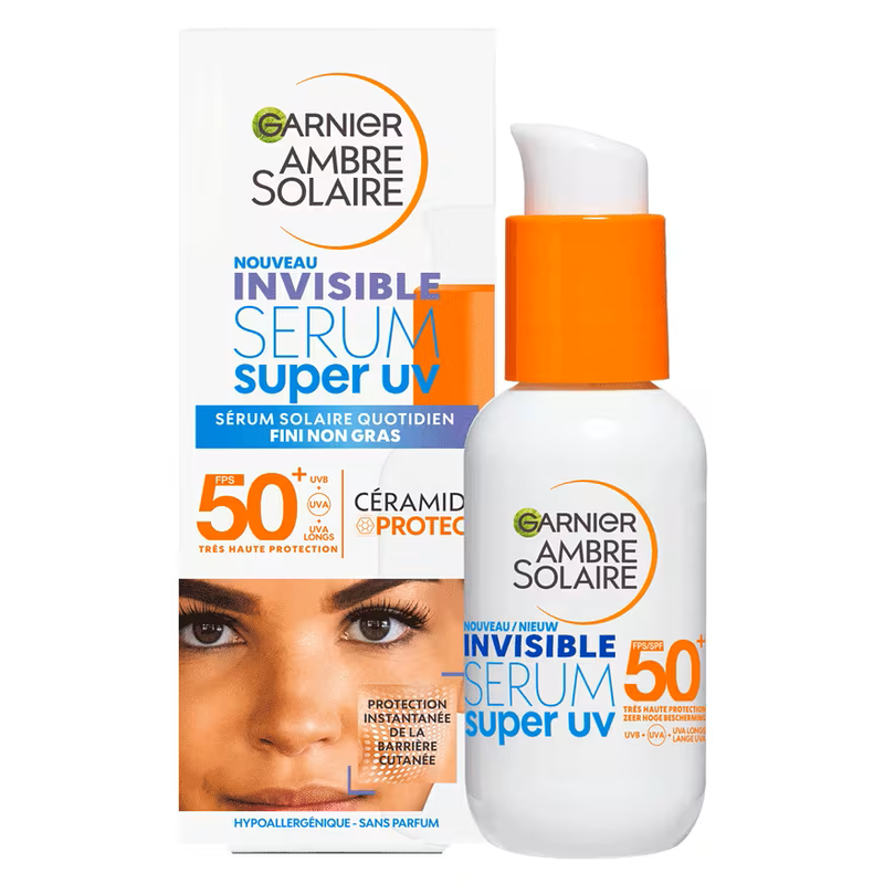 Ambre Solaire SPF 50+ Super UV Invisible Serum Moisturiser for Face 30ml