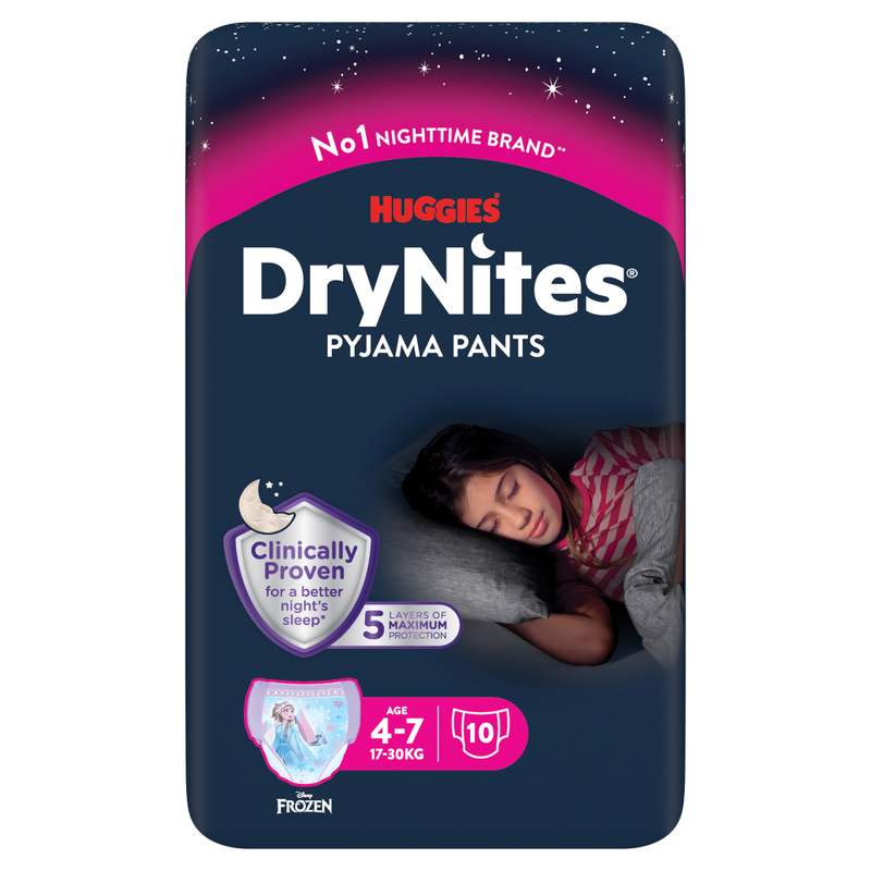 DryNites Pyjama Pants Age 4-7 17-30kg 10 Pack