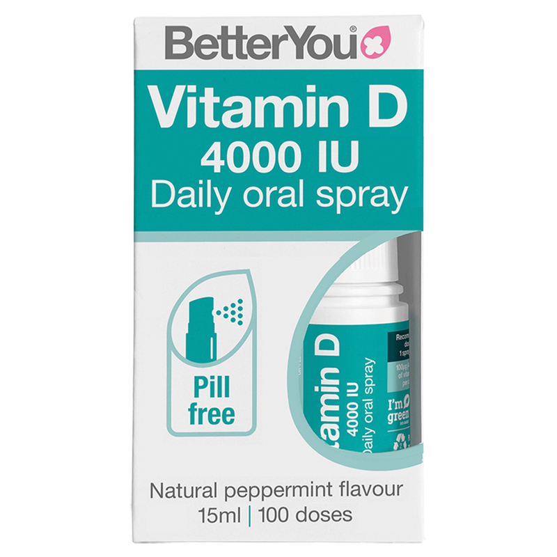 BetterYou Vitamin D3 4000 IU Oral Spray Peppermint Flavour - 15 ml