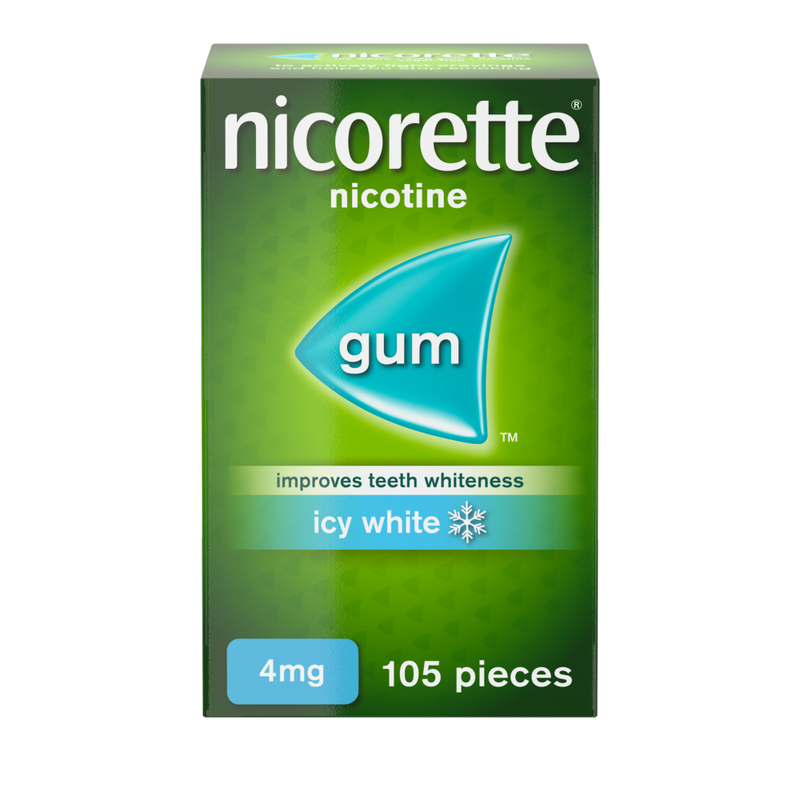 Icy White 4mg Gum Quit Smoking Aid 105 Pieces
