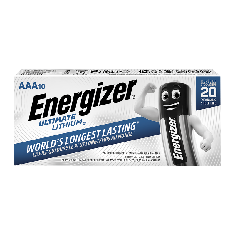 Energizer AAA Ultimate Lithium Batteries – Pack of 10