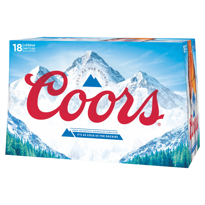 Coors Golden/White 18 Pack 3.4% 18 X 330 Ml