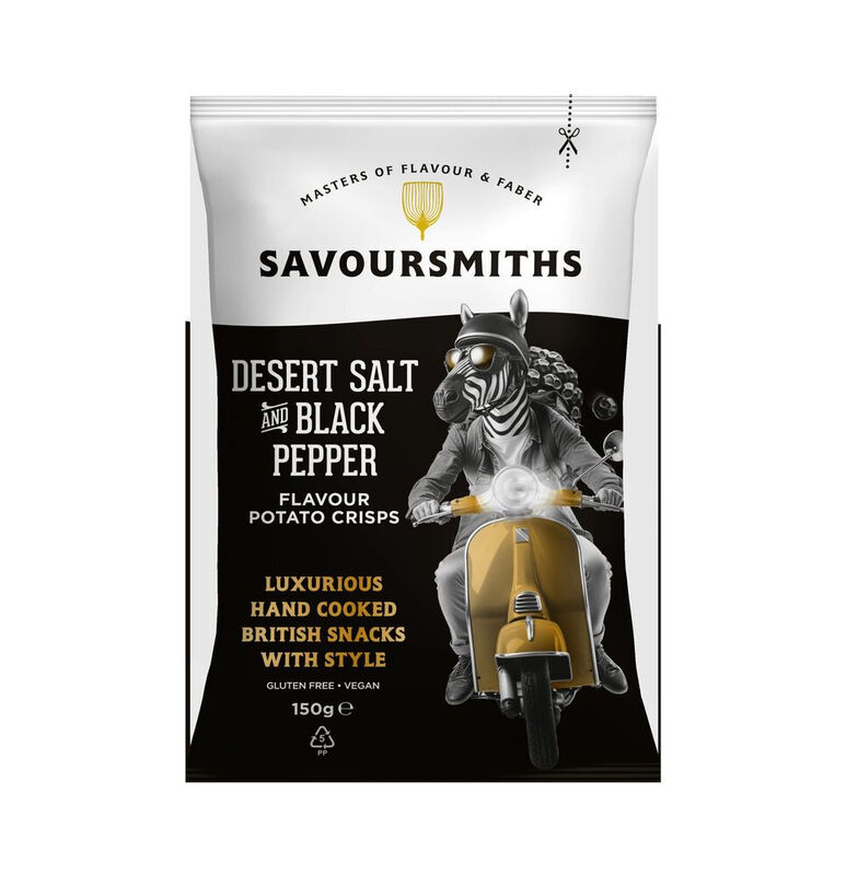 Savoursmiths Black Desert Salt & Pepper Flavour Potato Crisps 150G