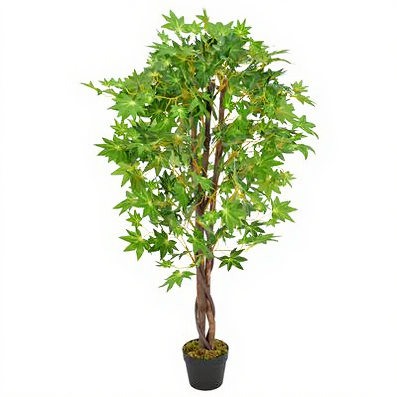 vidaXL Kunstmatige esdoornplant - 120 cm, groen