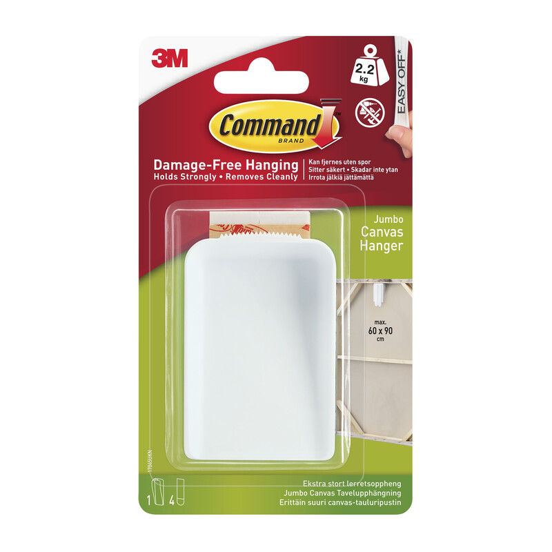 3M Command Jumbo Canvas Hanger - White
