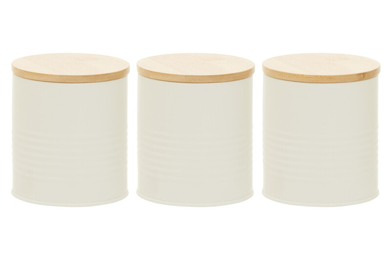Maison By Premier Cream Set Of Three Alton Cannisters