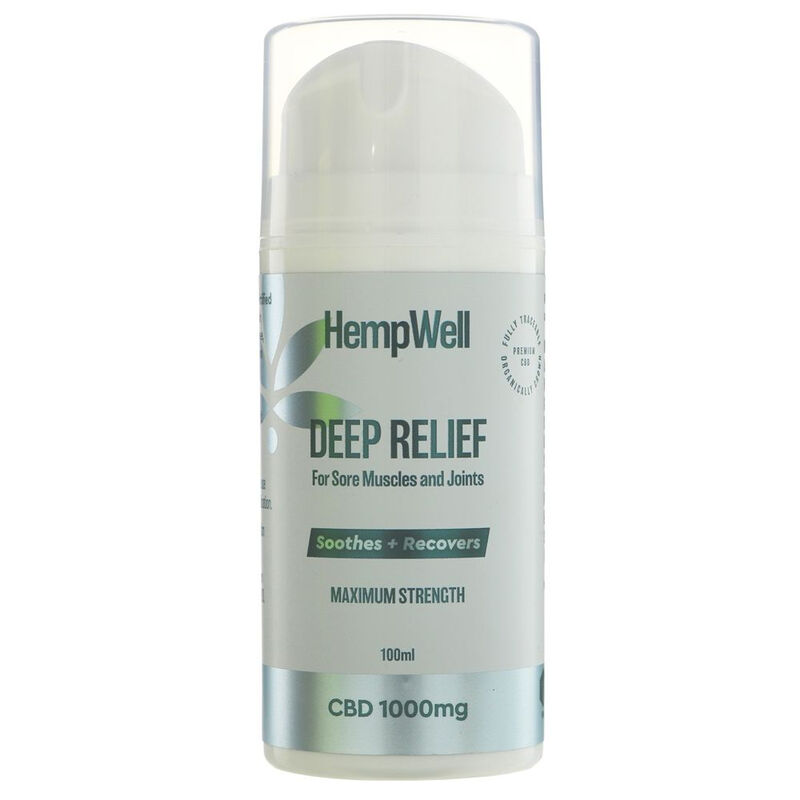Deep Relief CBD Cream - 1000mg Rapid Cooling Formula with Peppermint & Eucalyptus - V