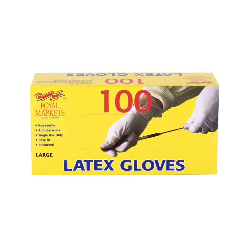 s Large Latex Gloves, pack of 100