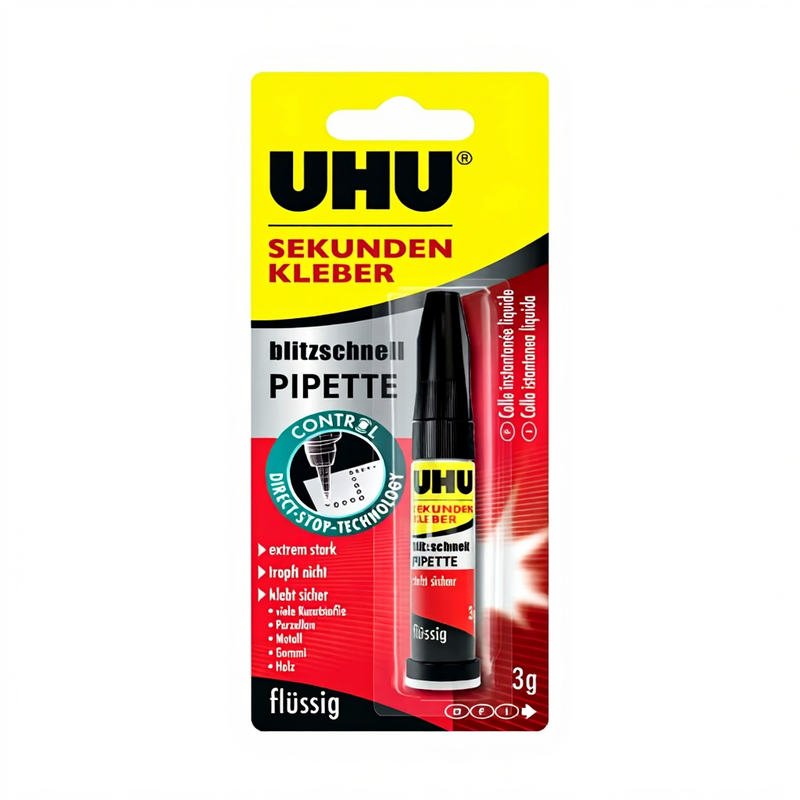 UHU Super Kleber Flasche mit Pipette 3g