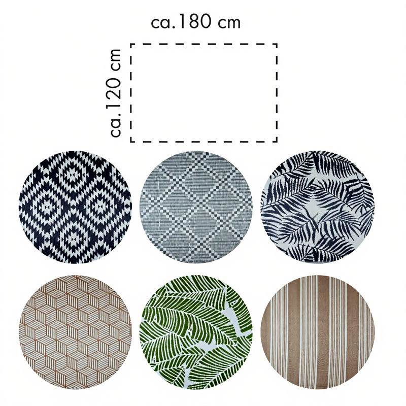 Outdoor-Teppich 120x180cm zufällige Farbe