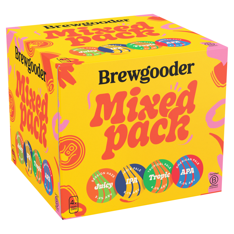Brewgooder Mixed Pack 4 X 330Ml (Abv 4.4%)