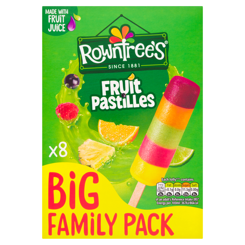 Rowntree's Orange Nestle Fruit Pastilles Pack 8X65ml