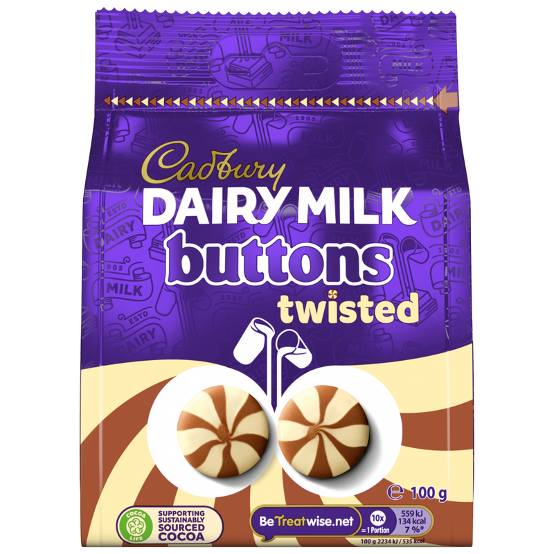 Dairy Milk Buttons Twisted 100g