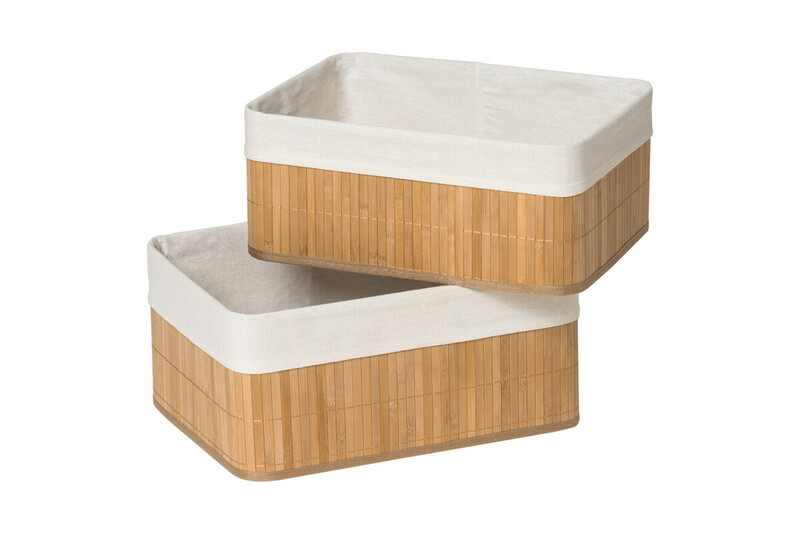 Set Of Two Kankyo Bamboo Storage Boxes