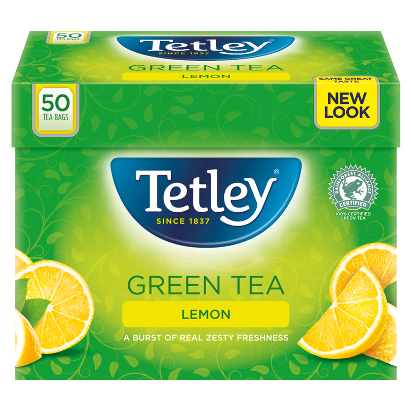 50 Green Tea & Lemon Tea Bags 100g