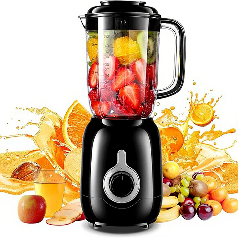 Bear tafelblender LLJ-B12K1 1,2 L 500 W 2 snelheden + pulsfunctie 4 roestvrijstalen messen